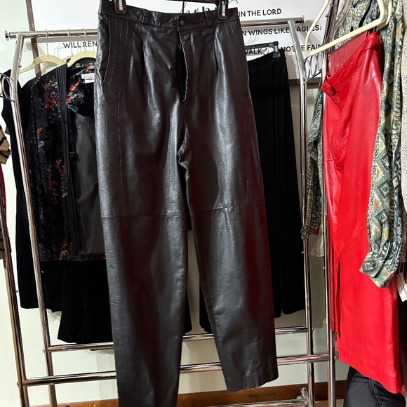 Black leather pant by Suzelle  size 12 - Picture 1 of 5